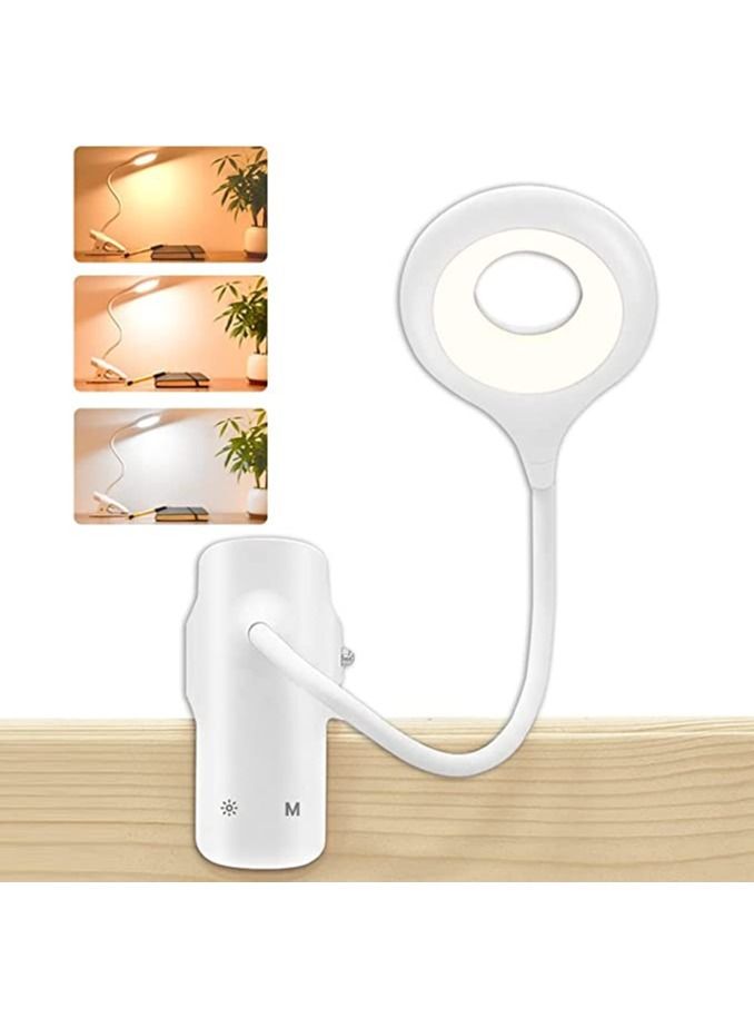 SYOSI LED Reading Light, Eye Protect Clip On Lamp for Bed Headboard, 28 LED Bed Reading Lights, USB Rechargeable Book Light for Kids, 9 Settings Clip On Desk Lamp, Led Clip Light with Flexible Neck - Image 1