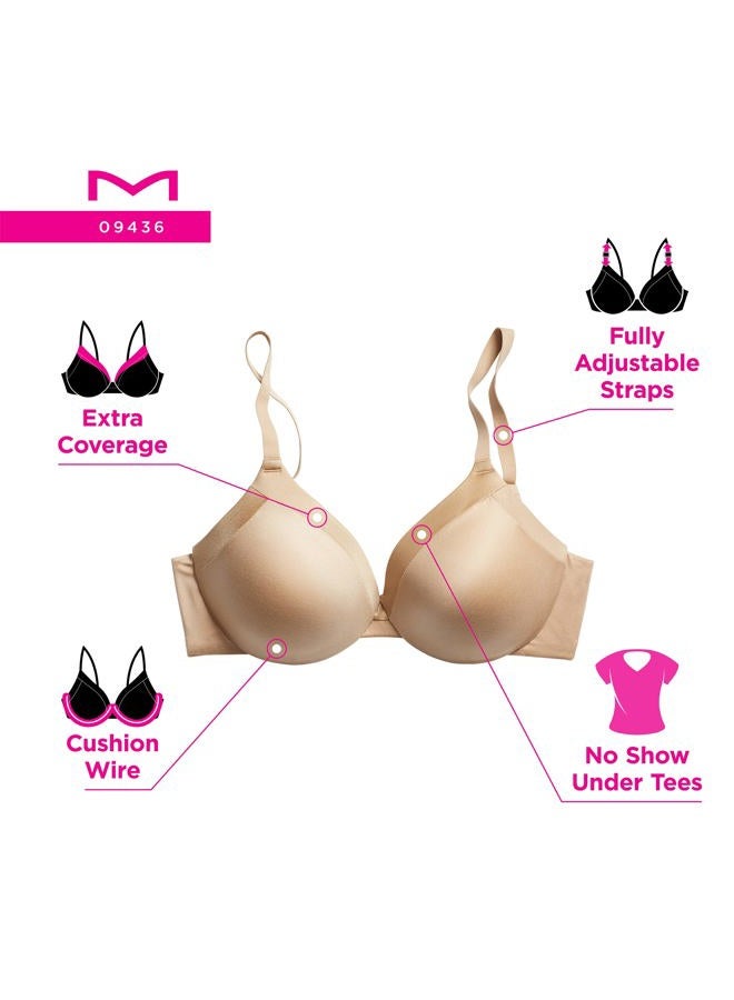 Maidenform Women's Comfort Devotion-Extra Coverage Bra Everyday, White, 100B - Image 5