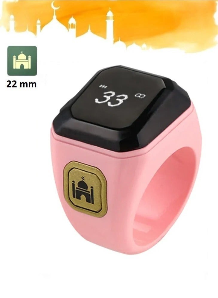 BSTWSH Zikr Ring Smart Ring with Vibration Reminder Tasbih Counter and Bluetooth Connection for Exclusive IQIBLA App and 5 Daily Prayer Reminders, 22 mm  - Image 1
