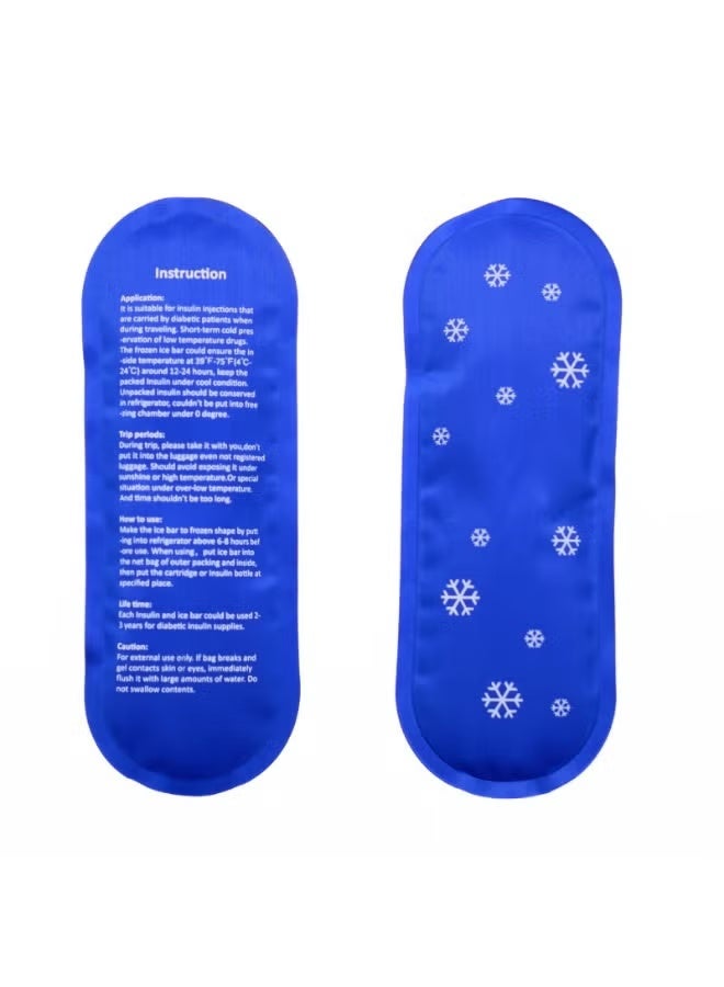 Portable Insulin Cooling Travel Bag Insulated Cooling Compartment Compact & Lightweight Reusable Ice Packs, Designed for Medical Travel 1 Set - Image 2