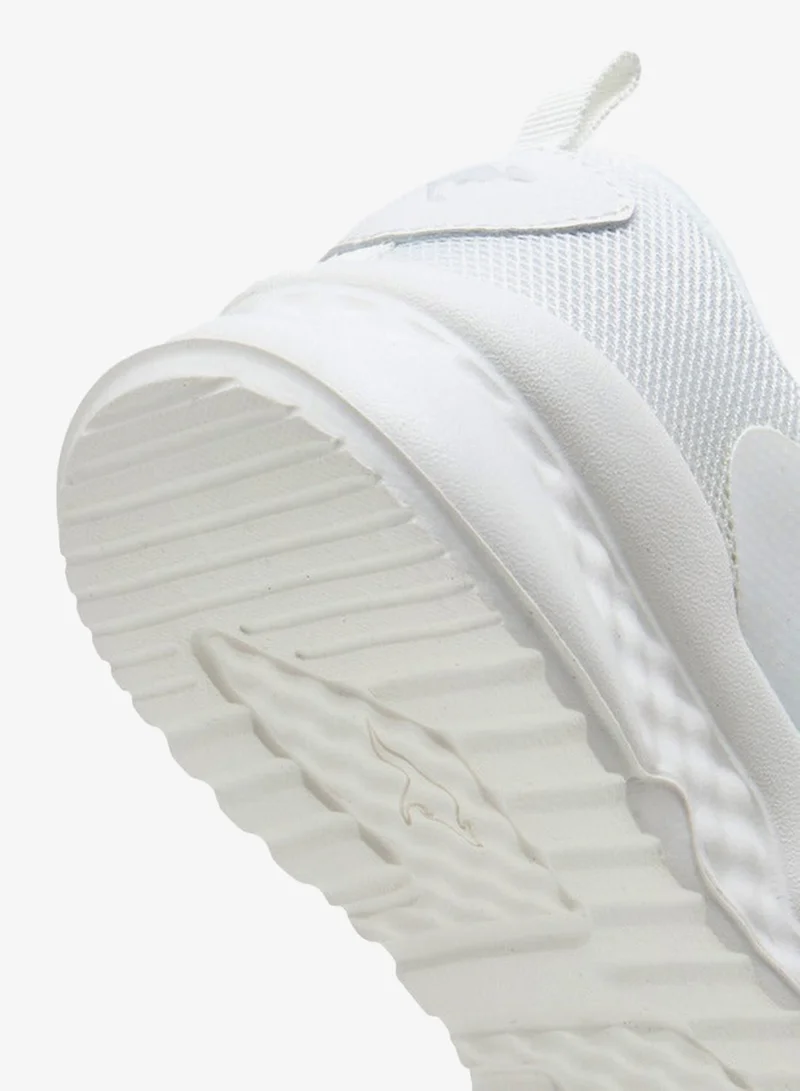 kangaROOS WHITE Boys Kids' Panelled School Shoes with Hook and Loop Closure for Men | Best Price UAE