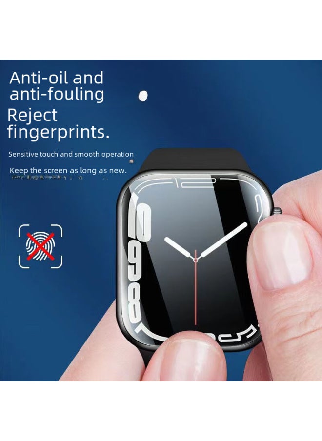 Generic - Applicable AppleWatch 9 Protective Film Apple Watch Film I8 Curved Surface HD Hydrated Film 45SE Frosted Soft Film-Color:Easy To Tear Frosted Film (1 Set)-Dimensions:Iwatch*41mm (7/8/9 Generation) - Image 1