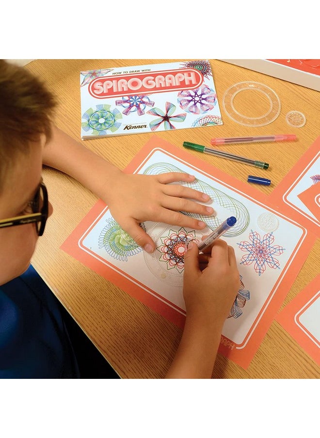 Spirograph Spirograph Retro Deluxe Set - Arts and Crafts, Kids Toys, Art Supplies, Craft Supplies, Drawing Kit, Spiral Art, Reproduction of Classic Gear Design Kit, Pens, Design Sheet Included, Ages 8+  - Image 5