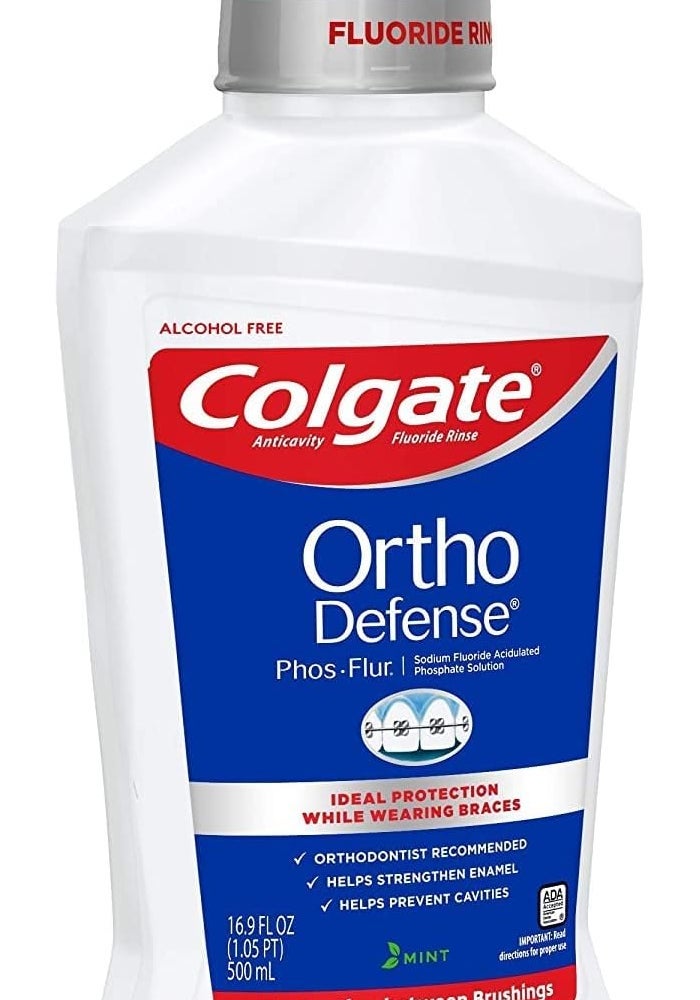 Colgate Ortho Defense Anti-Cavity Fluoride Rinse, Cool Mint, 16.9-Ounce Bottle (Pack of 2) - Image 4