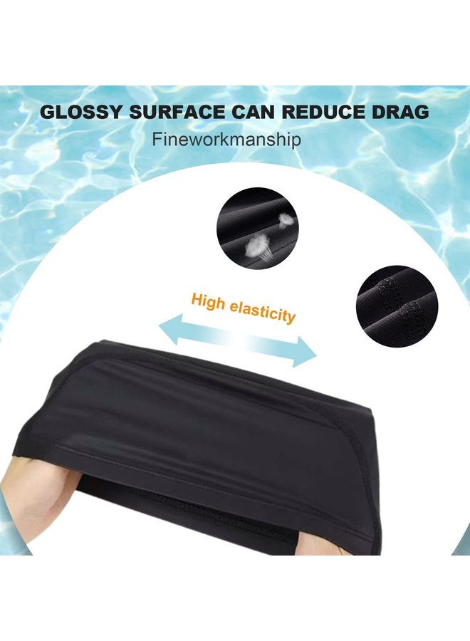 أوزيغالور 3 قطع قبعات سباحة مريحة وممتدة للجنسين - نسيج بوليستر عالي الجودة، خفيف الوزن للرياضات المائية، 3 ألوان - Image 3