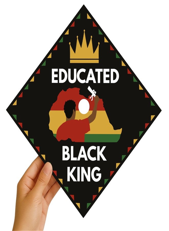 ADVANSYNC Educated Black King Graduation Cap Topper - Image 4