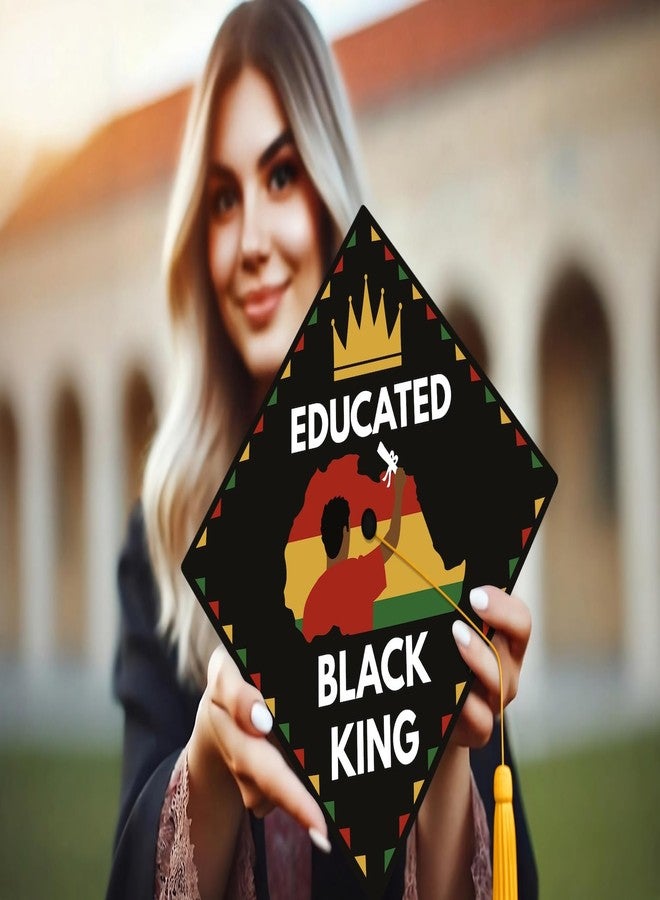 ADVANSYNC Educated Black King Graduation Cap Topper - Image 3