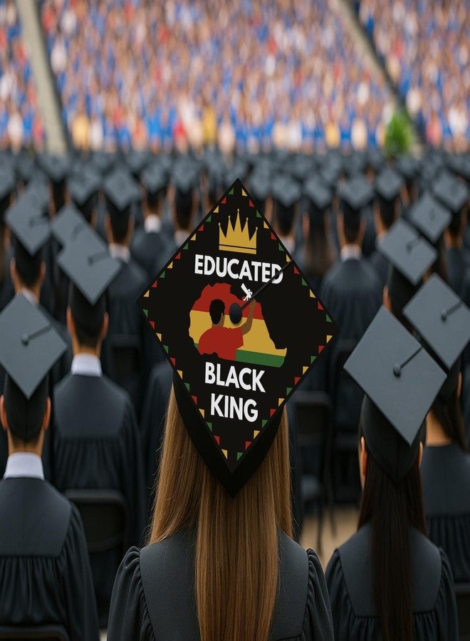 ADVANSYNC Educated Black King Graduation Cap Topper - Image 5