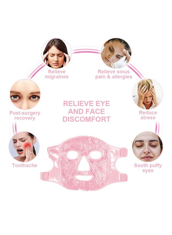CONBELLA Onbella Face Eye Masks For Dark Circles And Puffiness Migraines Headache Stress Redness Cooling Face Masks For Women Man Hot Cold Use Ice Face Mask.  - Image 3