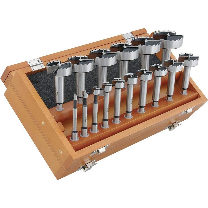 Steelex D3573 Forstner Bit Set with Hex Shank 16Piece