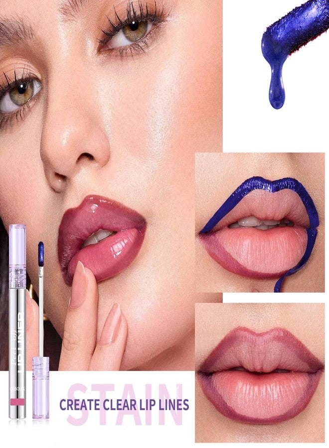 BANGFENG 4Pcs Peel Off Lip Liner Stain Set - 24H Color Hold Long-Lasting, Smudge-Proof, Waterproof Nude Matte Lip Tint, Non-Fading Peel Off Lip Color, Effortless Precision & Full Coverage - Image 2