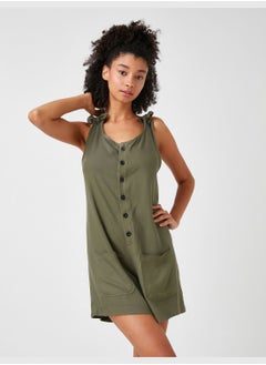 KOTON Jumpsuit Button Front Pocket Detail Printed  - Image 1