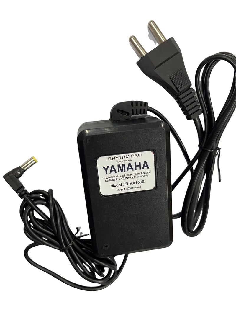 RHYTHM PRO Compatible with Yamaha DD-Series Drum Pads & PSR-E Series Home Keyboards Hi Quality Power Adaptor. R-PA150B (12V/1.5AMP) (Yamaha PSR-i400) - Image 3