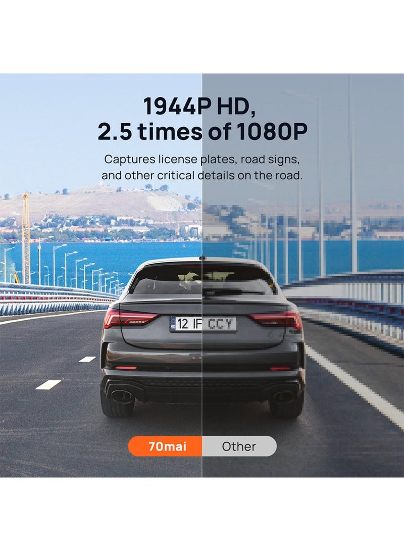 70 ماي كاميرا داش M500 1944P 170FOV 70mai M500 مسجل DVR للسيارة مع GPS ADAS مراقبة وقوف السيارات على مدار 24 ساعة تخزين مدمج 128G eMMC - Image 5