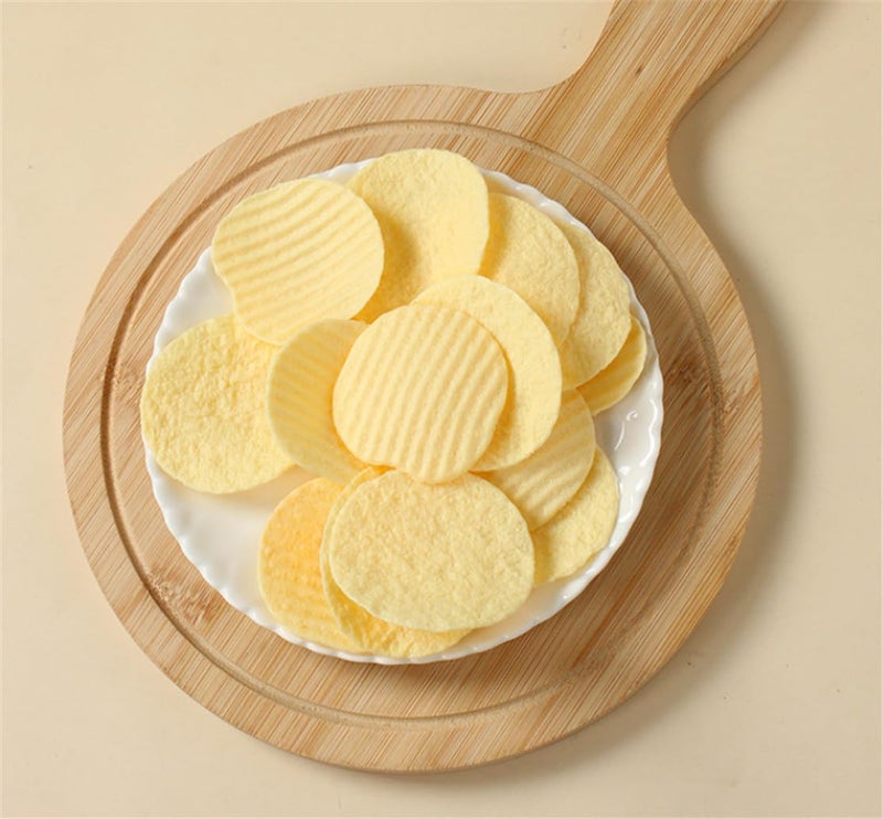 Skyseen 12PCS Artificial Crispy Fresh Potato Chips Fake Simulation Realistic Potato Chip Snacks for Decoration Display - Image 1