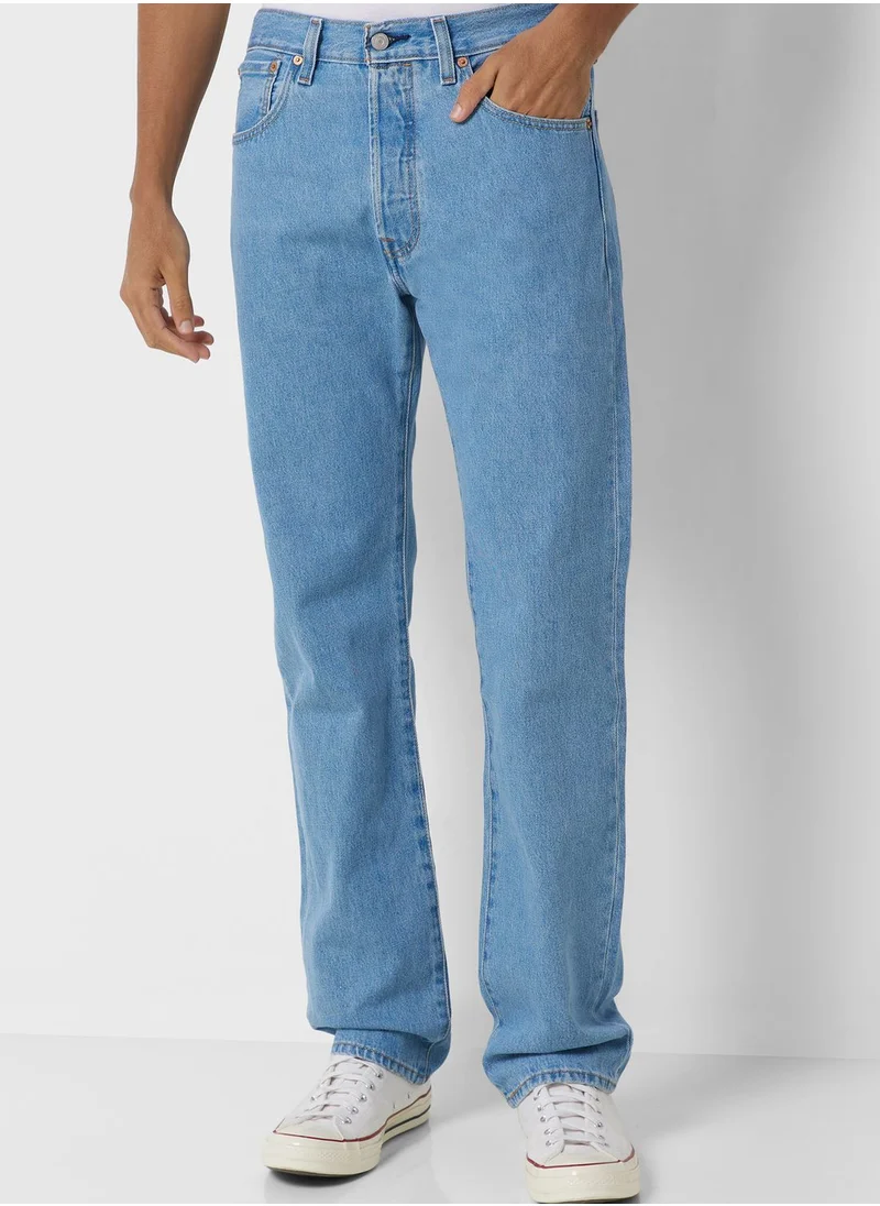 Levi's Light Wash Straight Fit Jeans