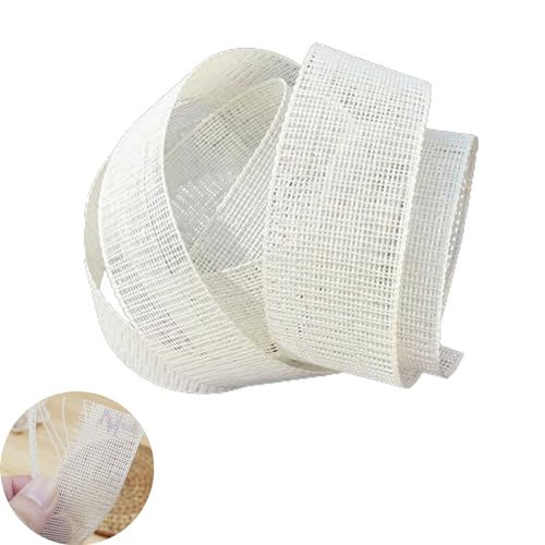 ArrErr 2 Yards Fabric Hemming Guide Adjustable Unrolling Sewing on Fishbone Hem Tape Edge Lining Rolls for Narrow Rolled Hem Line Curved Hemlines Sheer Dress Wedding Veil Skirt Clothing Sewing Machine - Image 1