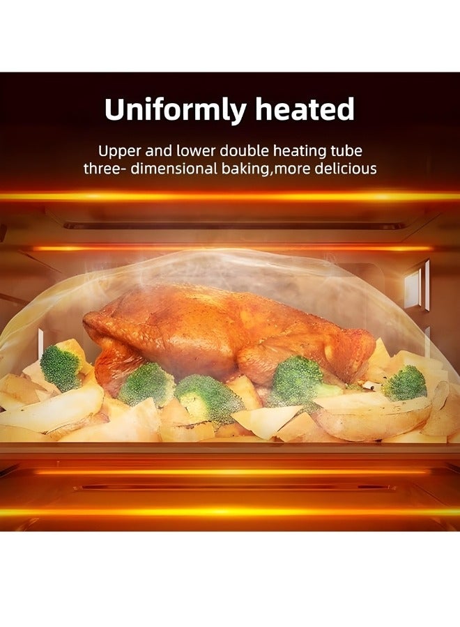 PRIMO PLUS oven48 liters 2000 watts, temperature control 100 degrees Celsius 60 minute timer 3 multi-function home heating modes for baking cake three-layer electric grill with stove lamp and tempered glass - Image 3