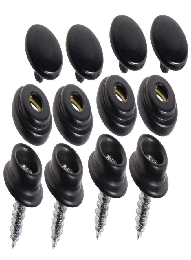 Mini Skater 20 Sets Fastener Screw Snap Stainless Steel Marine Grade Upholstery Boat Cover Buttons Fastener Kit for Furniture Canvas Fabric Boats Outdoor (20 Sets - Black) - Image 2