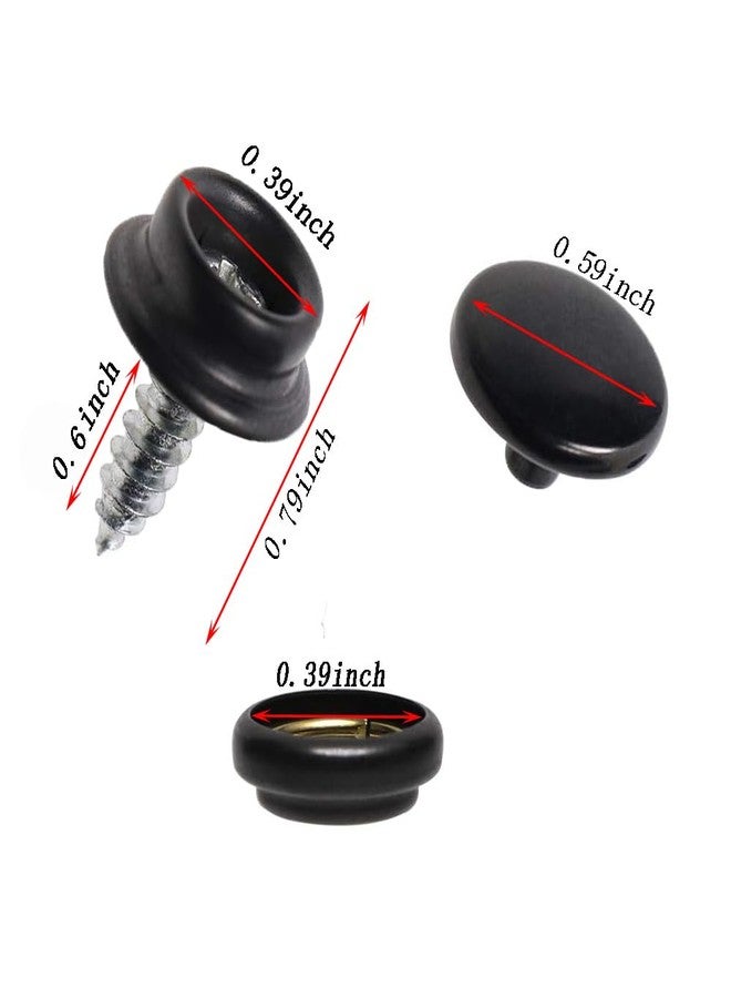 Mini Skater 20 Sets Fastener Screw Snap Stainless Steel Marine Grade Upholstery Boat Cover Buttons Fastener Kit for Furniture Canvas Fabric Boats Outdoor (20 Sets - Black) - Image 3