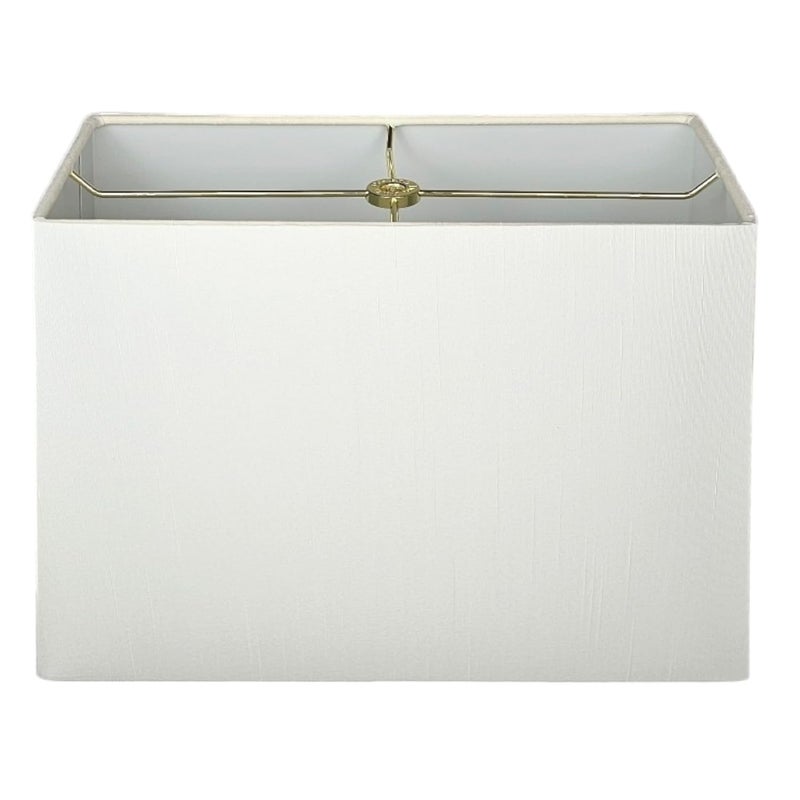 Royal Designs Inc Rectangle Hardback Lamp Shade White 8x16 x 10x18 x 12