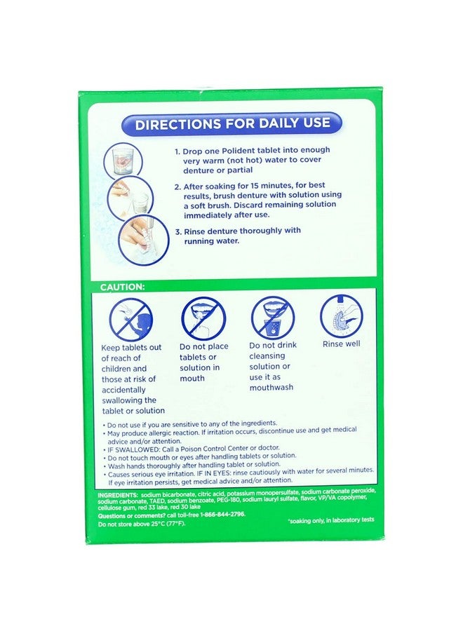 Polident Smokers, Antibacterial Denture Cleanser 84 ea (Pack of 3) - Image 4