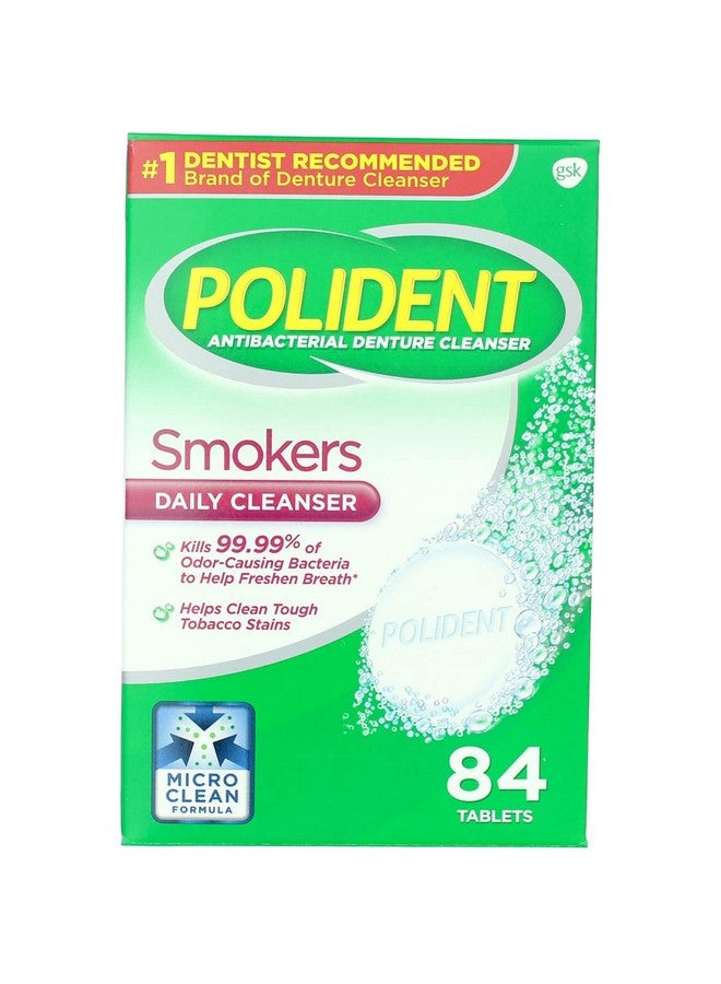 Polident Smokers, Antibacterial Denture Cleanser 84 ea (Pack of 3) - Image 1