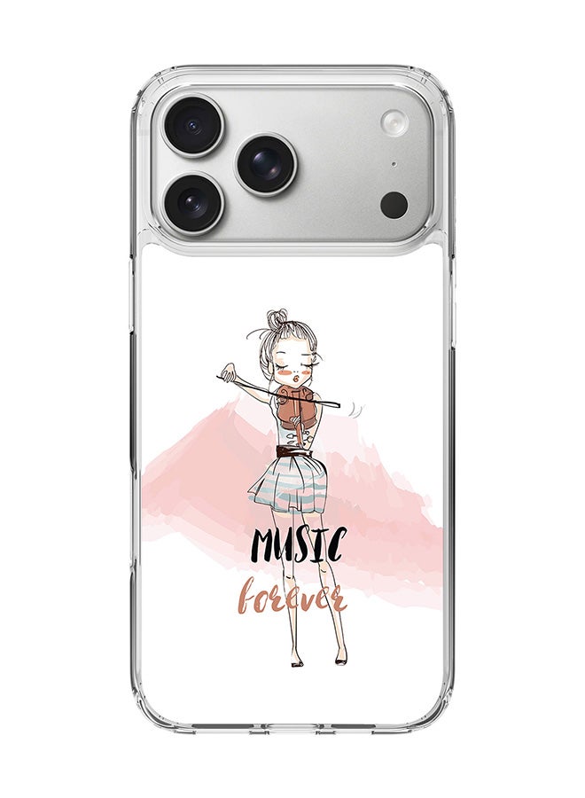 Stylizedd Classic Clear MagSafe Case for iPhone 17 Pro Max , Hybrid Soft Case Flexible Edges Anti Drop TPU PC Gel Thin Transparent Cover [ Designed for iPhone 17 Pro Max ] - Music Forever