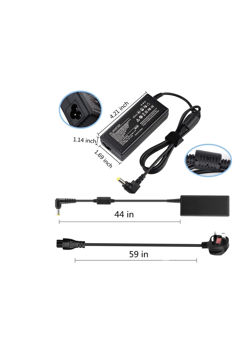 Terabyte 65W Laptop Charger for Toshiba Satellite C50 C55 C55D C55T C655 C675 C850 C855 C855D C875 P50 L50 L55 L55D L75 L300 L305 PA3917U-1ACA PA3714U-1ACA PA5035U-1ACA 19V 3.42A AC Adapter Connector 5.5x2.5mm - Image 5