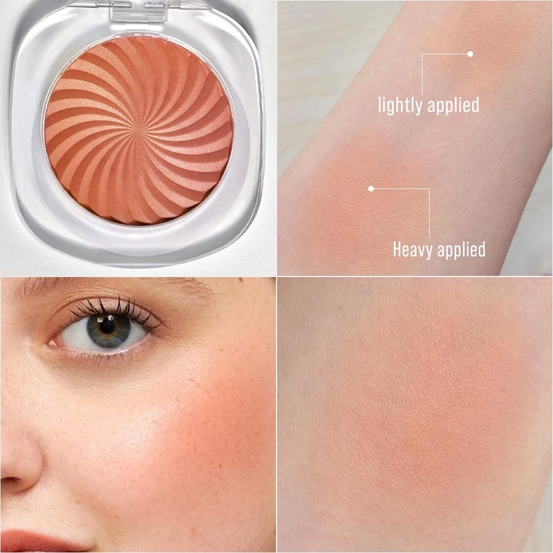 TINTARK Cheeky Blush Compact for Face Cheeks, Talc Free Blusher Palette, Matte Powder Makeup, Natural Healthy, Mauve Pink Magenta Peach Red, Vegan Cruelty Free - Image 2