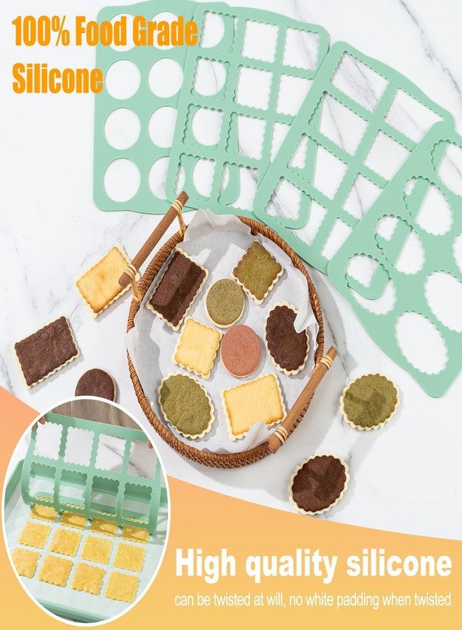 QELEG 4Pcs Silicone Cookie Molds Chocolate Chablon Cookie Stencil Mold for Biscuit Cake QLG-M1215-M1218 - Image 5