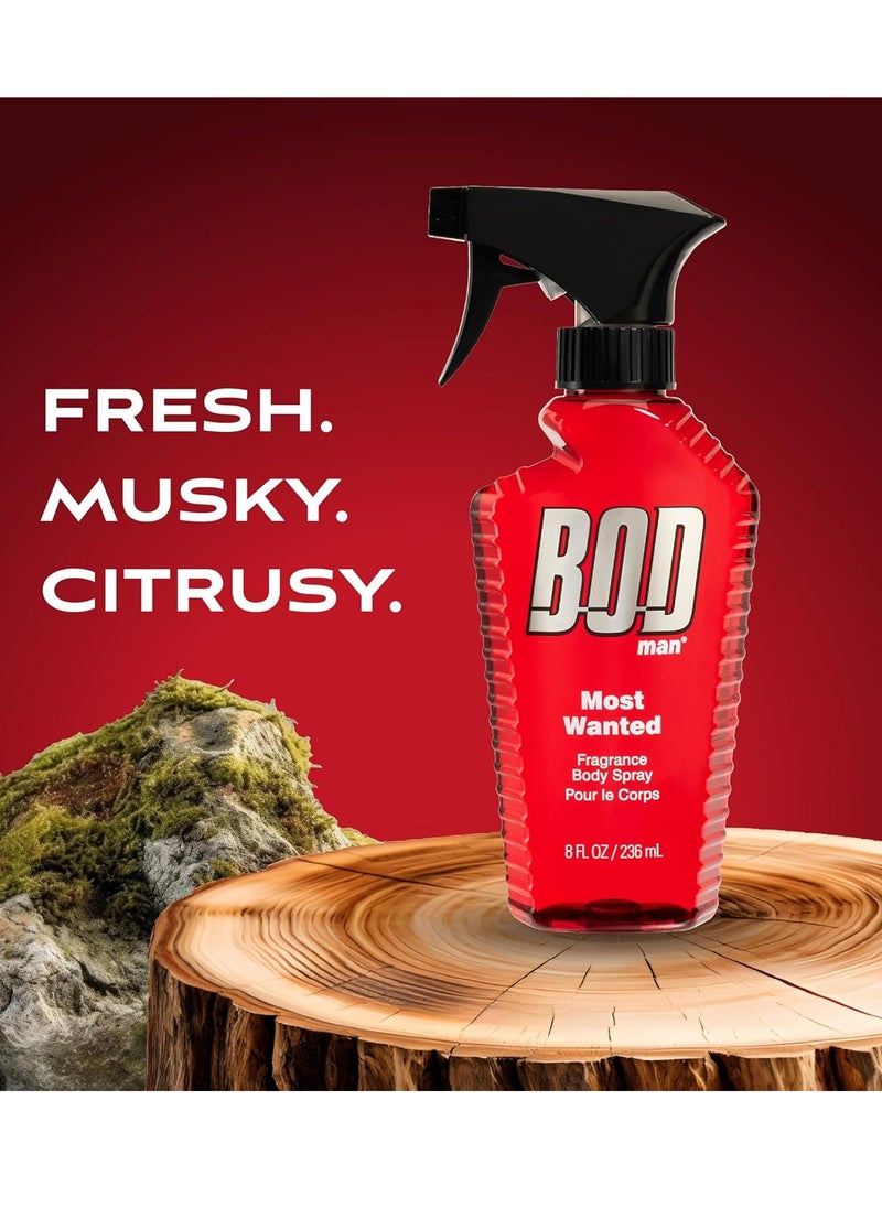 BOD Man Fragrance Body Spray, Most Wanted, 8 fl oz - pzsku/ZFF5172DCEC1378B5F356Z/45/_/1731248731/ce1336e9-977e-498c-a960-f0ab5c1bee4f