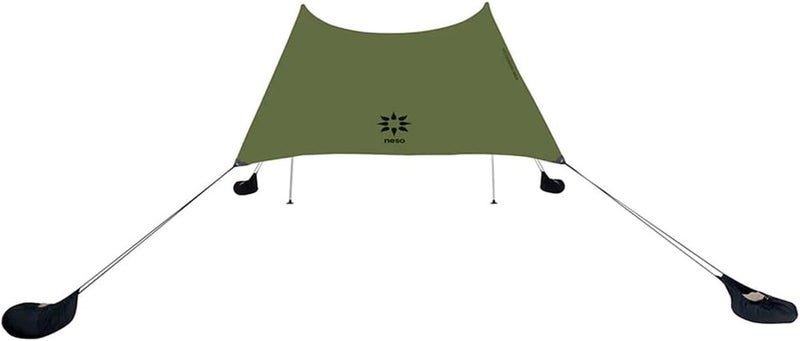 Neso Grande Portable Beach Tent Sun Shelter Lightweight Beach Shade Canopy Easy Setup for Family Outings Patented Reinforced Corners UPF 50 Sun Protection 7ft Tall 9 x 9ft Army Green - Image 2