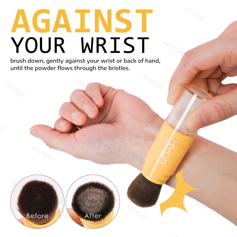 KYDA Mineral Sunscreen Setting Powder for Face & Scalp, SPF 35 Mineral Scalp Sunscreen, Lasting Oil Control Matte Loose Powder, Lightweight Breathable for All Skin Type, Translucent - Image 3