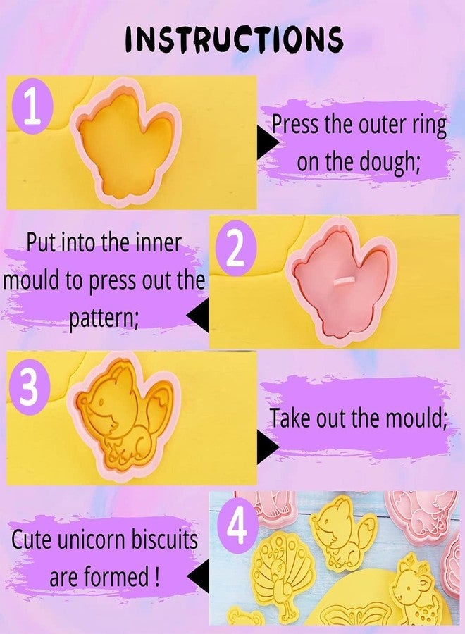 Skytail 8pc Animal Cookie Cutters 3D Peacock Parrot Butterfly Rabbit Deer Bear Squirrel Fox Biscuit Cutters for Baking Chocolate Fondant Cake Decoration Pastry Cutter Party Treats Cookie Stamps - Image 3