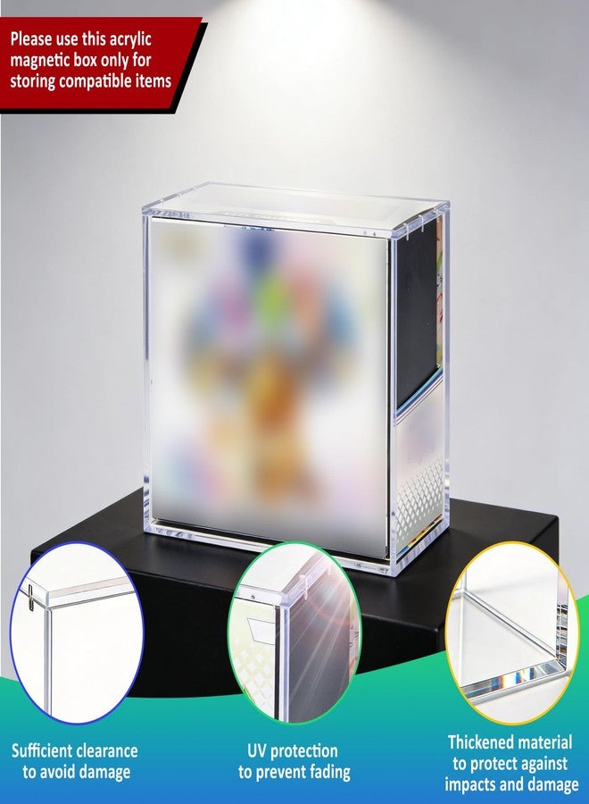 Krbnk Acrylic ETB Protector Case, 8+5mm Thick with Magnetic Lid Clear Display Storage Box, Compatible with Elite Trainer Box, UV Protection & Dustproof PKMN ETB Case, Internal Size:7.5" x 3.6" x 6.6" - Image 3