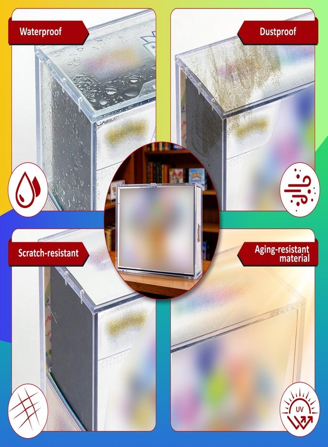 Krbnk Acrylic ETB Protector Case, 8+5mm Thick with Magnetic Lid Clear Display Storage Box, Compatible with Elite Trainer Box, UV Protection & Dustproof PKMN ETB Case, Internal Size:7.5" x 3.6" x 6.6" - Image 5