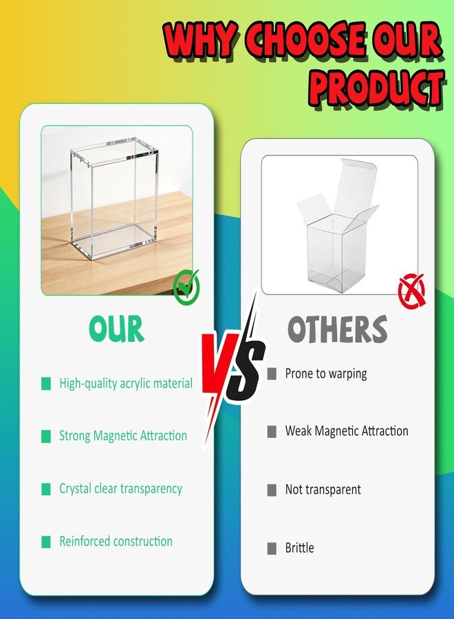 Krbnk Acrylic ETB Protector Case, 8+5mm Thick with Magnetic Lid Clear Display Storage Box, Compatible with Elite Trainer Box, UV Protection & Dustproof PKMN ETB Case, Internal Size:7.5" x 3.6" x 6.6" - Image 4
