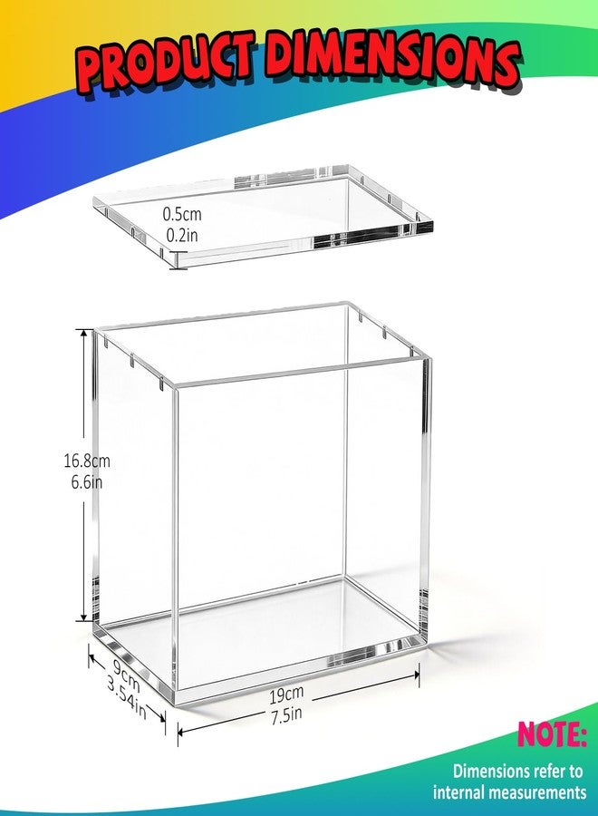 Krbnk Acrylic ETB Protector Case, 8+5mm Thick with Magnetic Lid Clear Display Storage Box, Compatible with Elite Trainer Box, UV Protection & Dustproof PKMN ETB Case, Internal Size:7.5" x 3.6" x 6.6" - Image 2