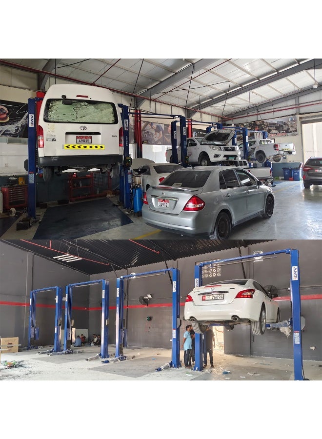AMT Automax Tools 25CS1 Clear Floor 2 Post Car Lift – 4.5 Ton Heavy Duty Hydraulic Auto Lift | 3890mm Height, 2880mm Width | Adjustable 2-Stage & 3-Stage Arms | 50s Fast Lift for Cars, SUVs, Vans - Image 5