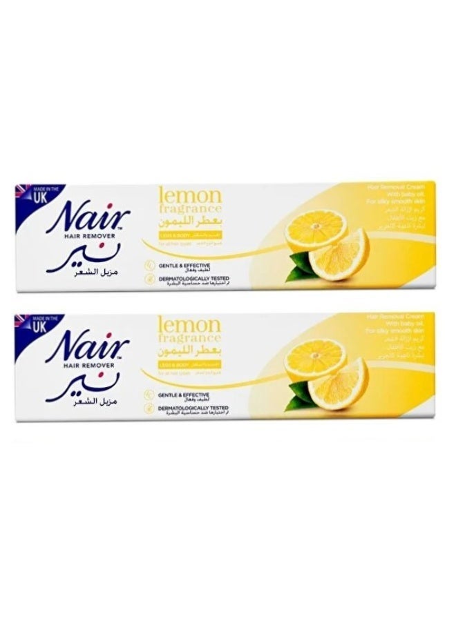 نير 3عبوات كريم نير لإزالة الشعر بزيت الأطفال والليمون، ١١٠ غرام - Image 2