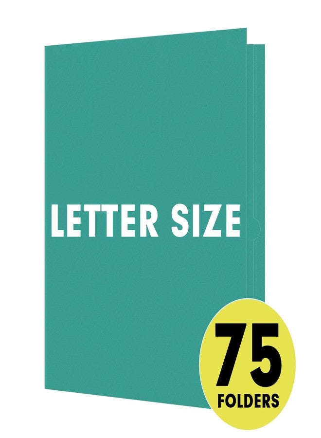 RAZCC Two Pocket Folders, RAZCC 75 Pack 2 Pocket Folders Fit Letter Size Paper, Paper Folders with Pockets for School Office Business Home (Turquoise) - Image 4