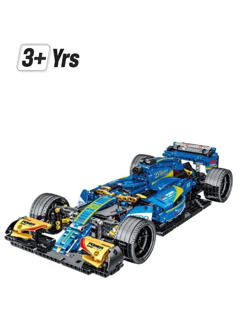 Blue F1 Building Blocks Car Racing Car Blocks for Boys Building Blocks Playset Formula F1 Racing Car Challenge Building Toy Blocks for Boys Assembly Assembly Boys Toys Girls Blocks Games Building Toy for Boys and Girls Character Play Figures Building Blocks Construction Building Blocks Assembly Creative Building Toy - Image 1