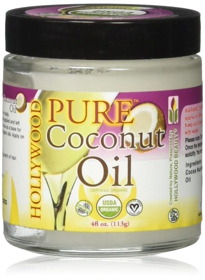 Hollywood Beauty - 100% Pure Coconut Oil - 4 Oz - Image 1