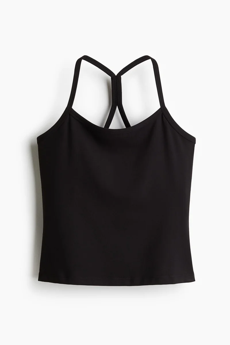 H&M  Integral-bra sports strappy top with SoftMove™ for Women | Best Price UAE