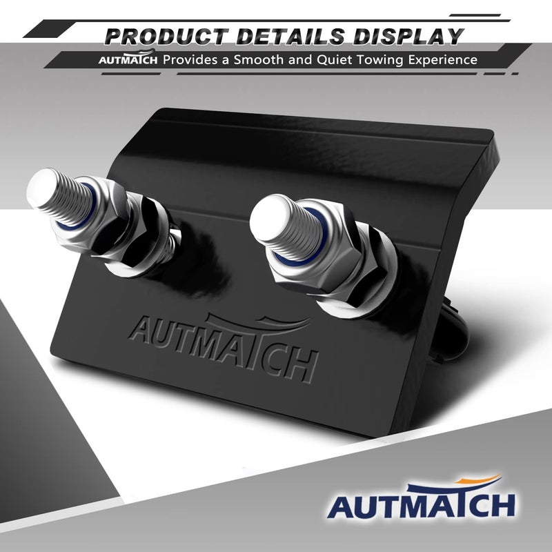 AUTMATCH Hitch Tightener Anti-Rattle Clamp, Heavy Duty Hitch Stabilizer for 1.25" and 2" Trailer Hitches, Rubber Isolator and Anti-Rust Double Coating Protective, Black - Image 2