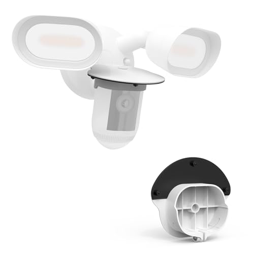 Koroao Sun Rain Shade Camera Cover Compatible with R-ing Floodlight Cam Wired Pro, for R-ing Floodlight Outdoor Weather-Resistant Rain Shield Accesorios (White) - Image 1