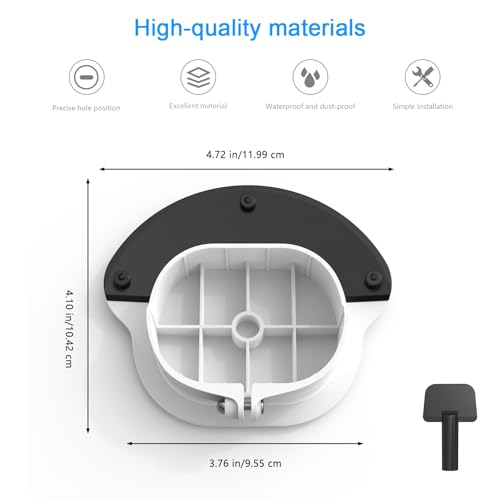 Koroao Sun Rain Shade Camera Cover Compatible with R-ing Floodlight Cam Wired Pro, for R-ing Floodlight Outdoor Weather-Resistant Rain Shield Accesorios (White) - Image 2
