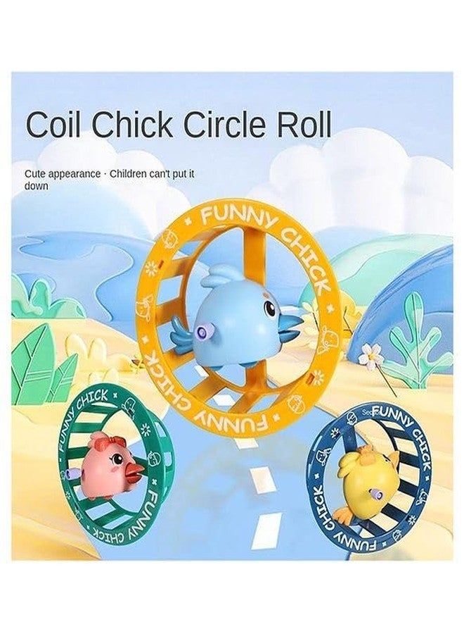 UTPATI Funny Chick Running Toy for Kids, Wind-Up Walking Chick with Wheel, Cute Cartoon Funny Toy, Windup Crawling & Rolling Fun Toy Gift for Boys Girls Toddlers (Multicolor) - Image 4