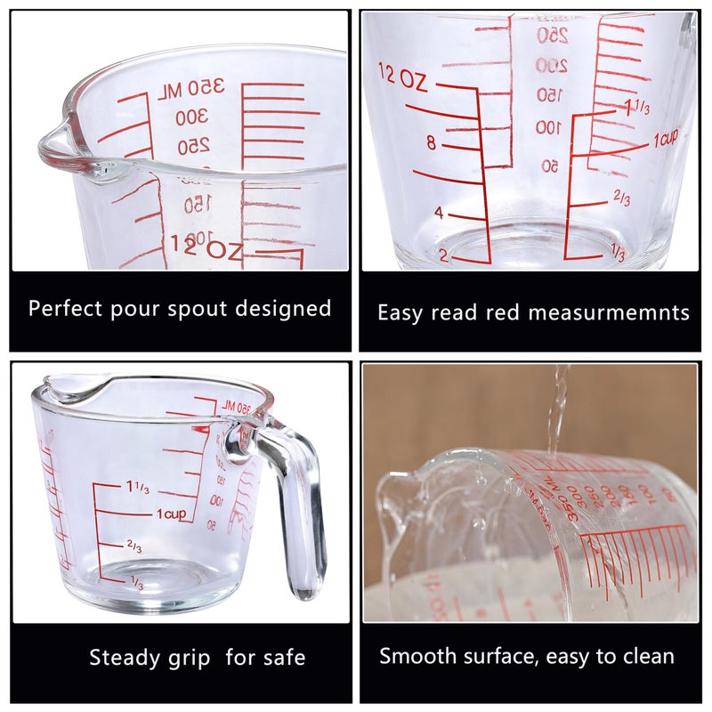 KCKHFA Glass Measuring Cup For Baking and Cooking, kitchen Essentials Tools - Image 3